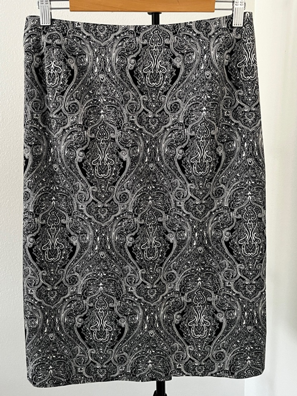 Talbots 18W Paisley Skirt 🖤 Polished Work to Weekend Chic | Comfy Elastic Waist